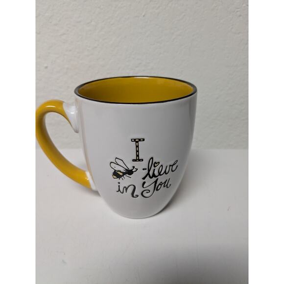 Spectrum Designz " I Bee-lieve In You" white ceramic coffee mug cup 2019 - Picture 1 of 7